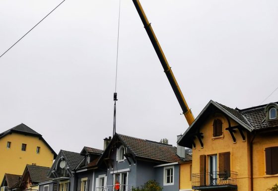 Levage pour pose de balcon